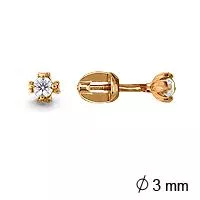 Серьги, золото, артикул LV40810