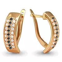 Серьги, артикул LV40757Ч, золото