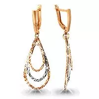 Серьги, артикул LV30885, золото