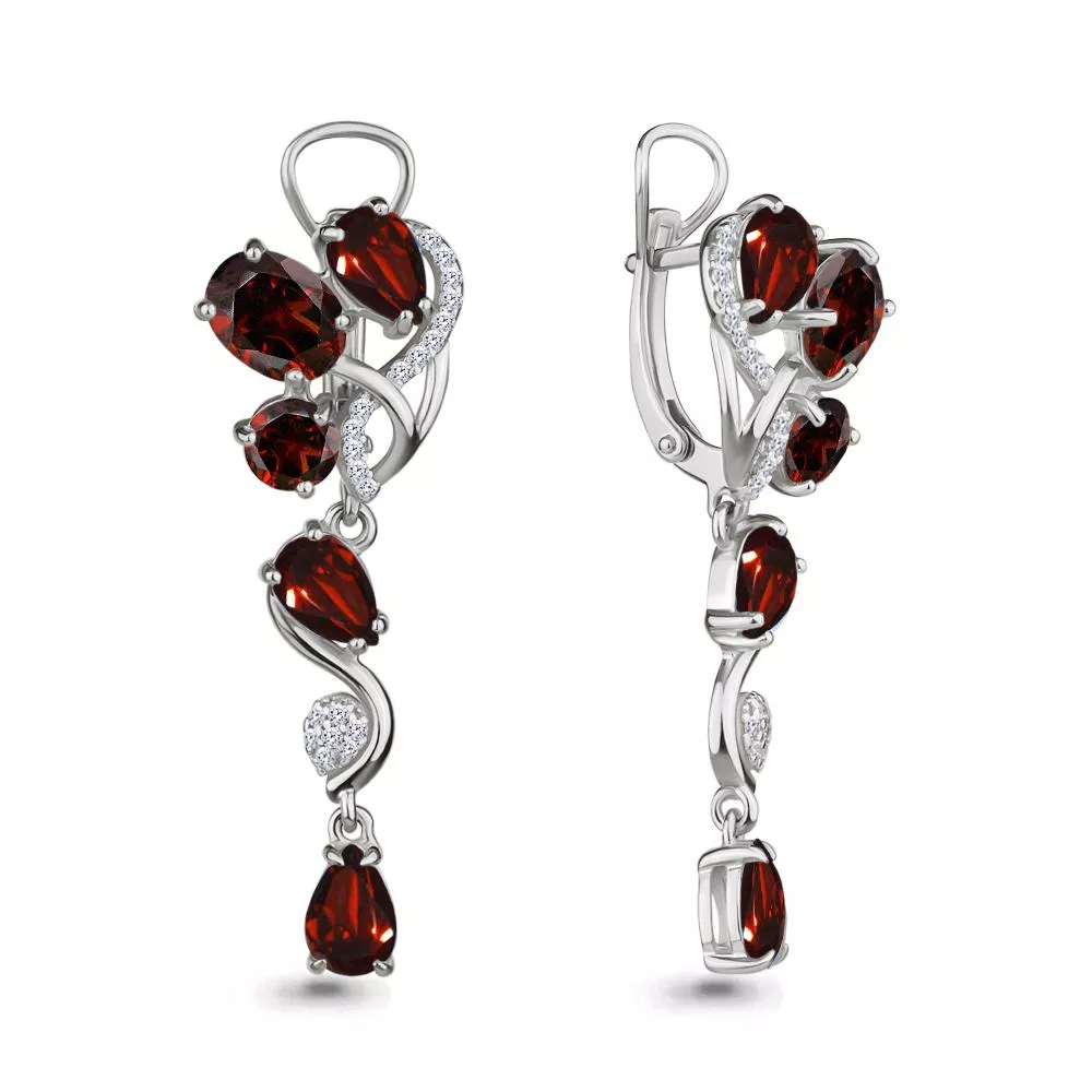 Серьги, серебро, артикул LV4706203А