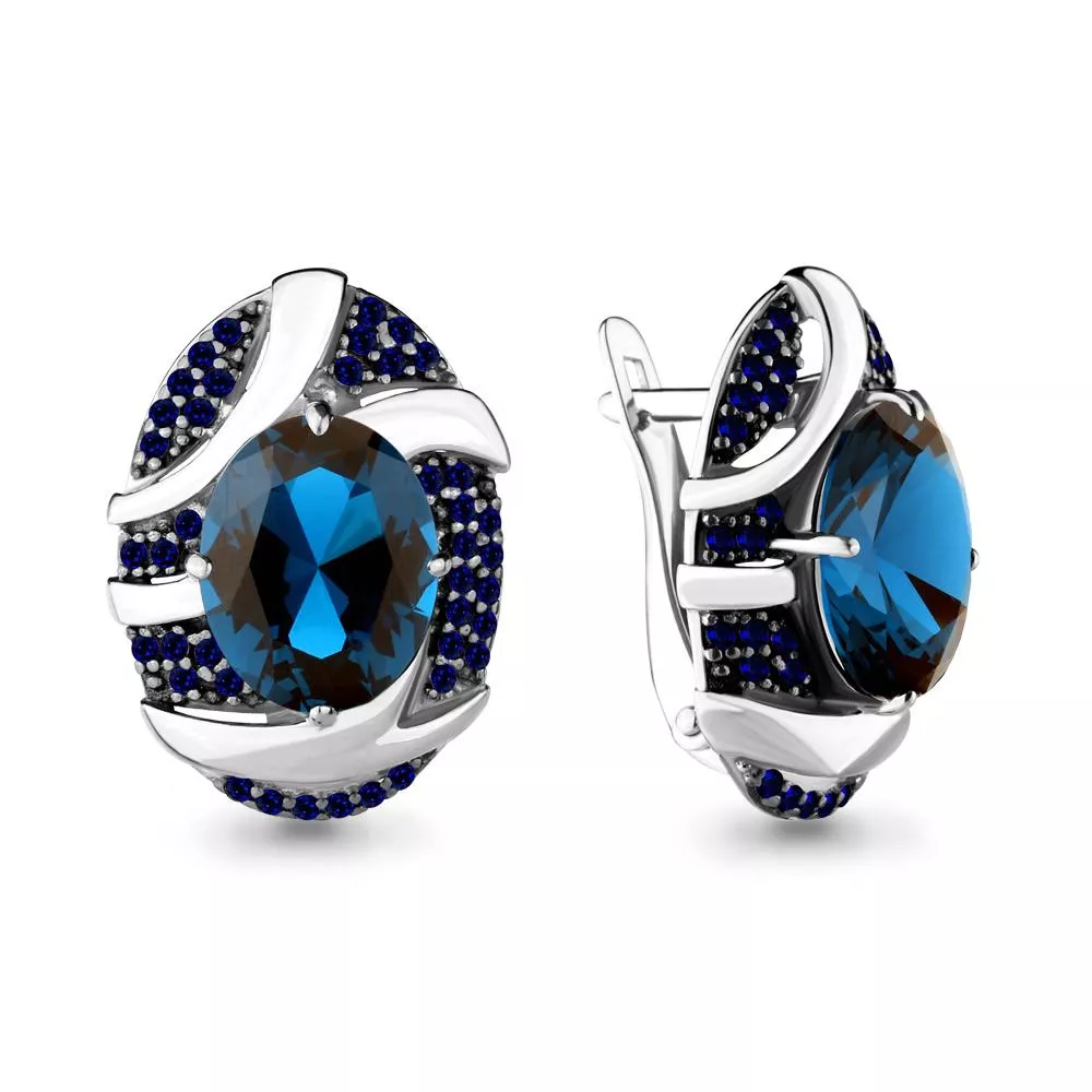 Серьги, серебро, артикул LV4703293Б