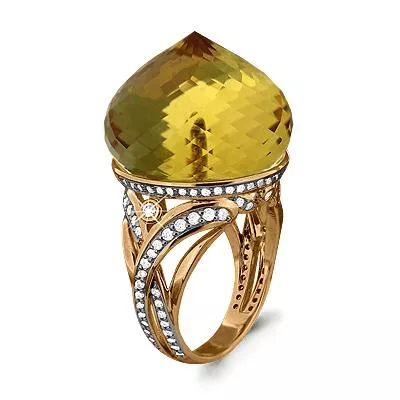 Кольцо, артикул LV965010Ак, золото