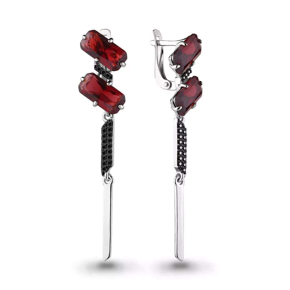 Серьги, артикул LV4702285Ч, серебро