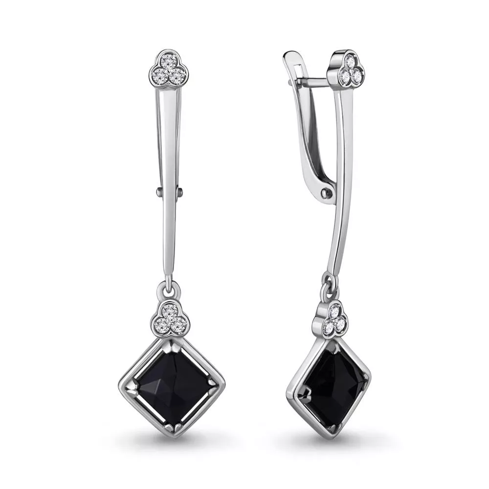 Серьги, артикул LV46661АЧ, серебро