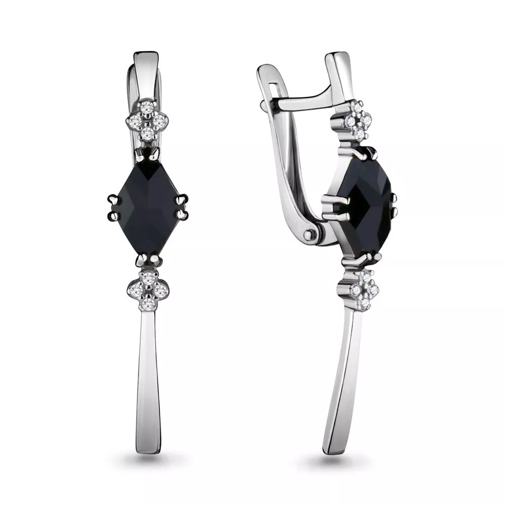 Серьги из серебра, артикул LV46658АЧ