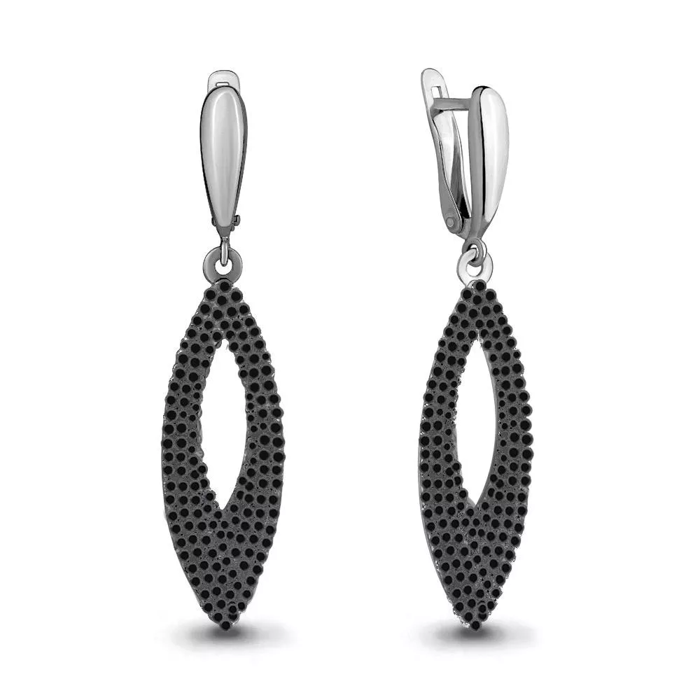 Серьги из серебра, артикул LV46516Ч