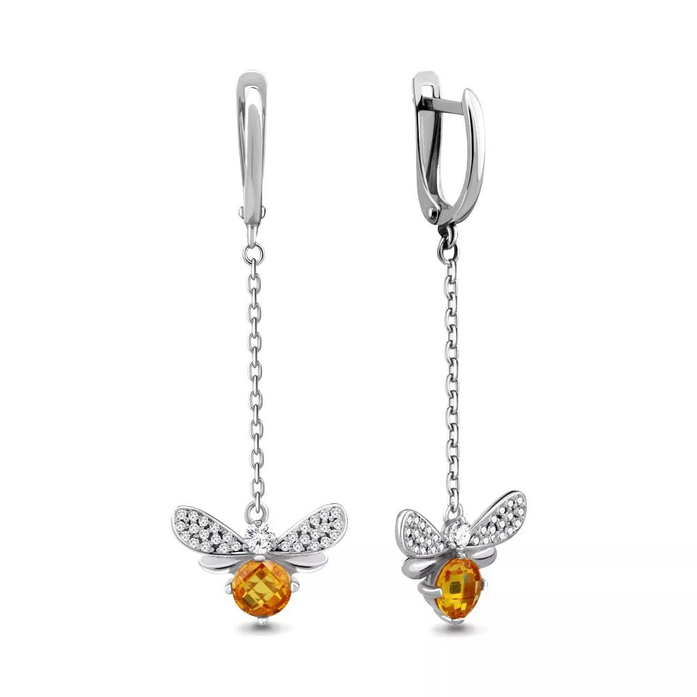 Серьги, серебро, артикул LV46512АЕ