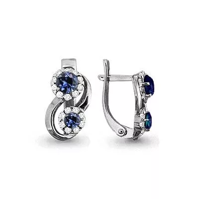 Серьги, серебро, артикул LV46485Б