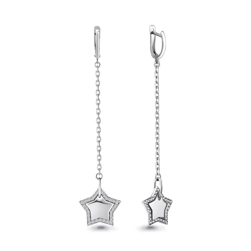 Серьги, артикул LV46460А, серебро