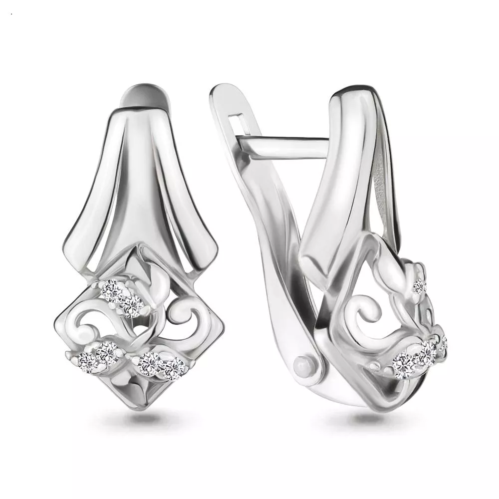 Серьги, серебро, артикул LV46376А