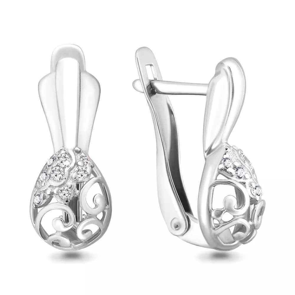 Серьги, серебро, артикул LV46366А