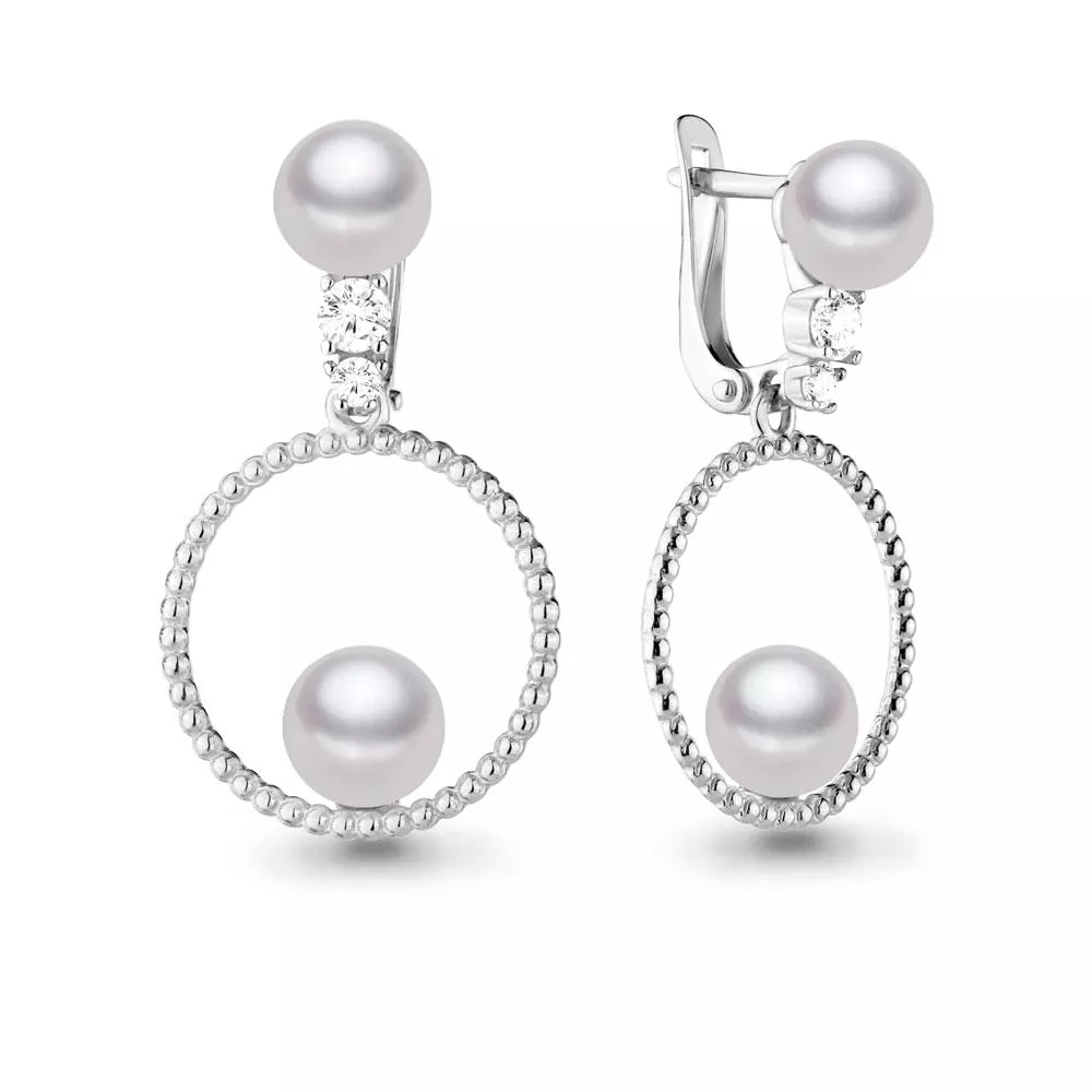 Серьги, серебро, артикул LV46311