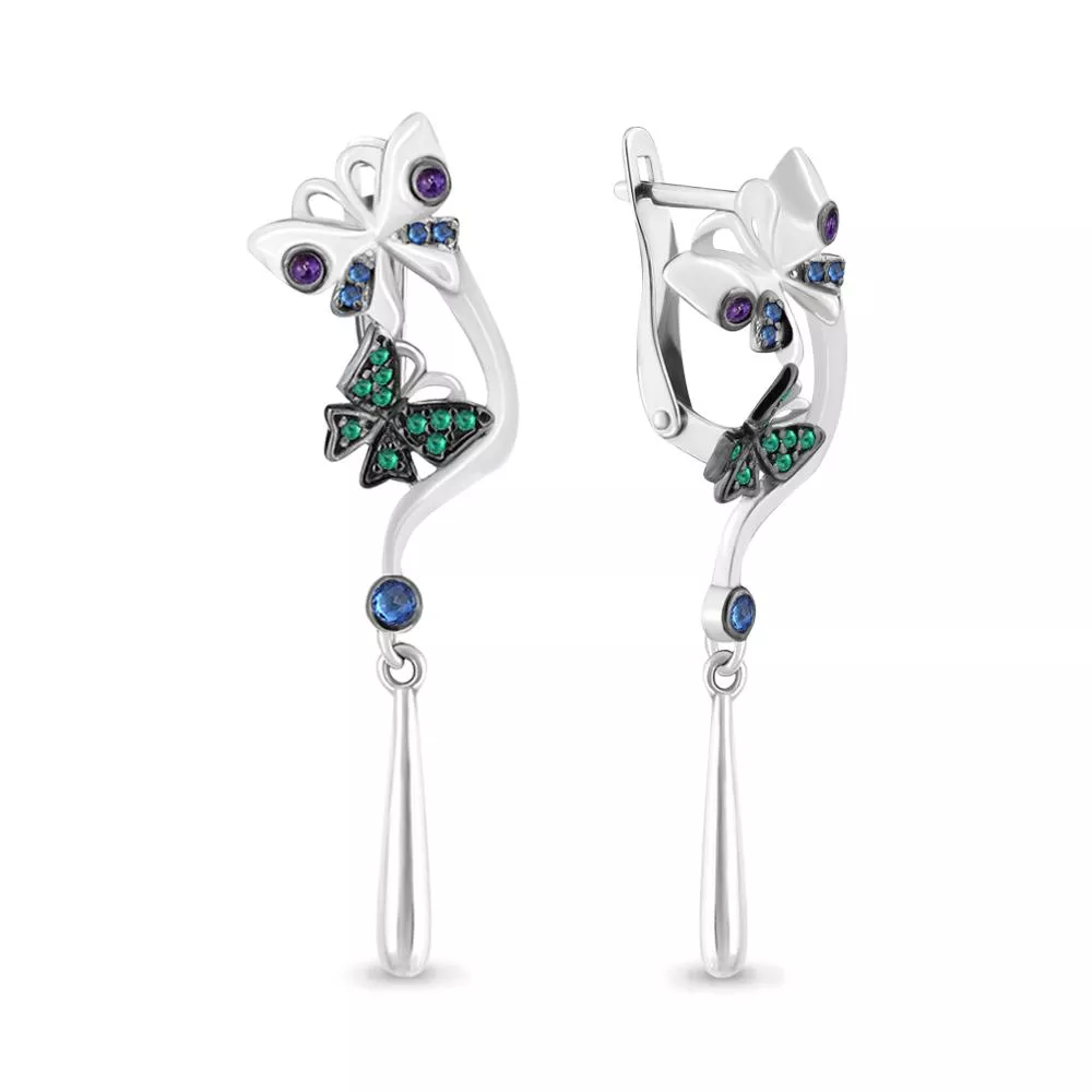 Серьги, артикул LV46253БГД, серебро