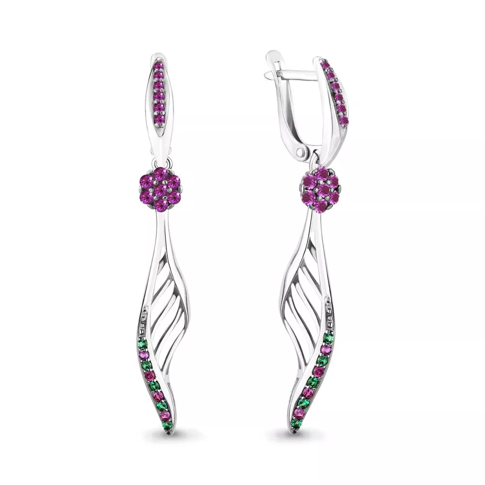 Серьги из серебра, артикул LV46236ГВ