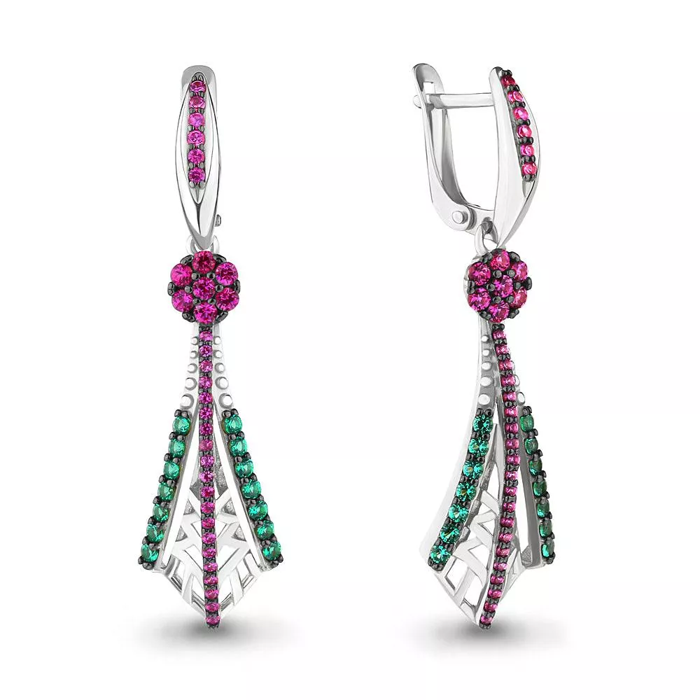 Серьги из серебра, артикул LV46235ГВ