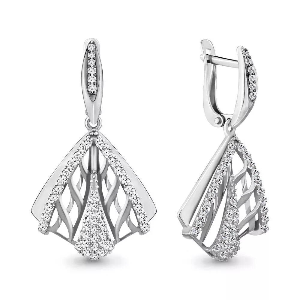 Серьги, серебро, артикул LV46234А