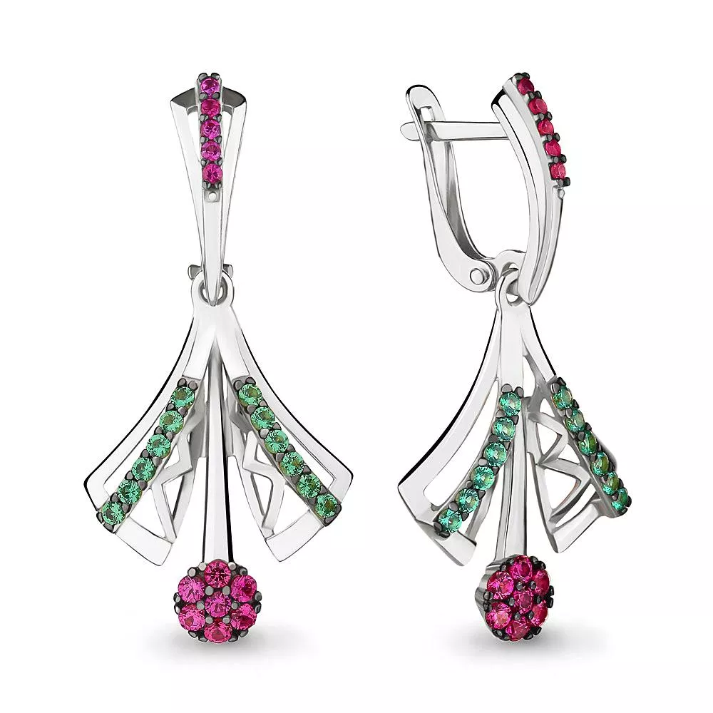 Серьги из серебра, артикул LV46232ВГ