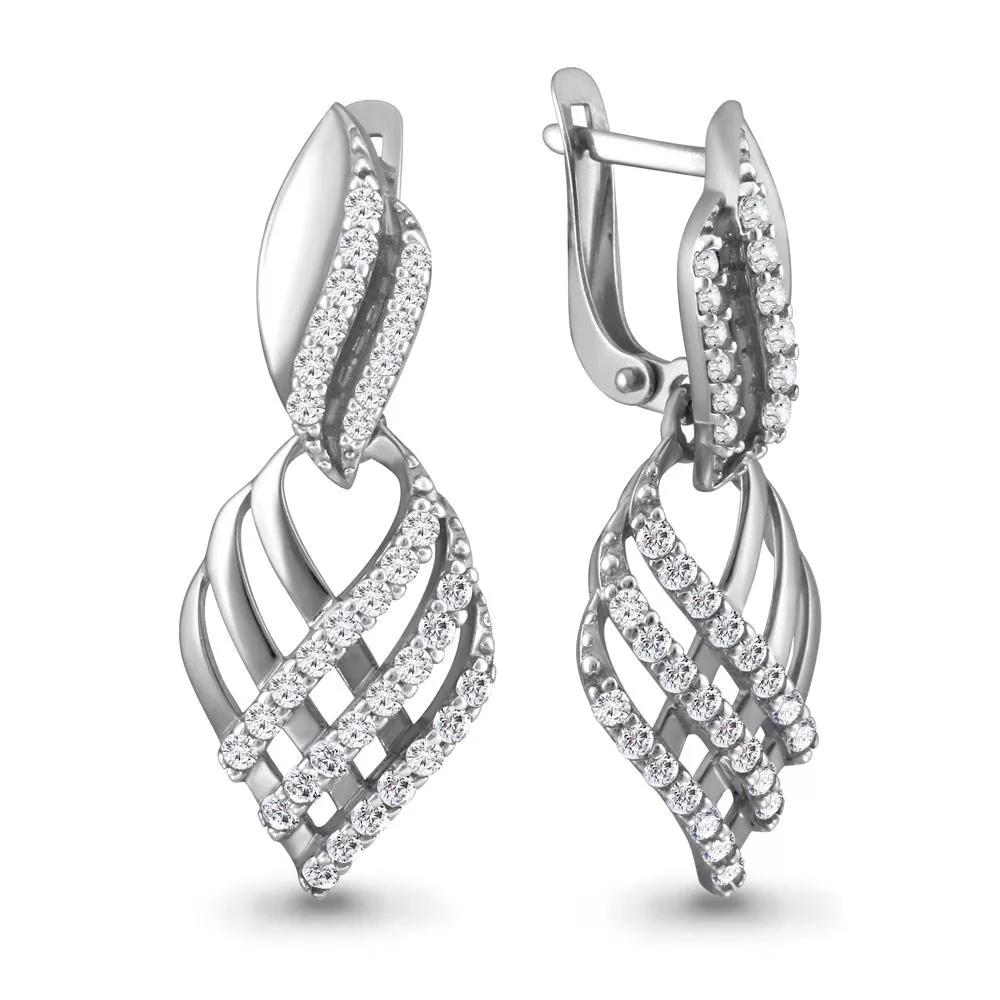 Серьги, серебро, артикул LV46203А