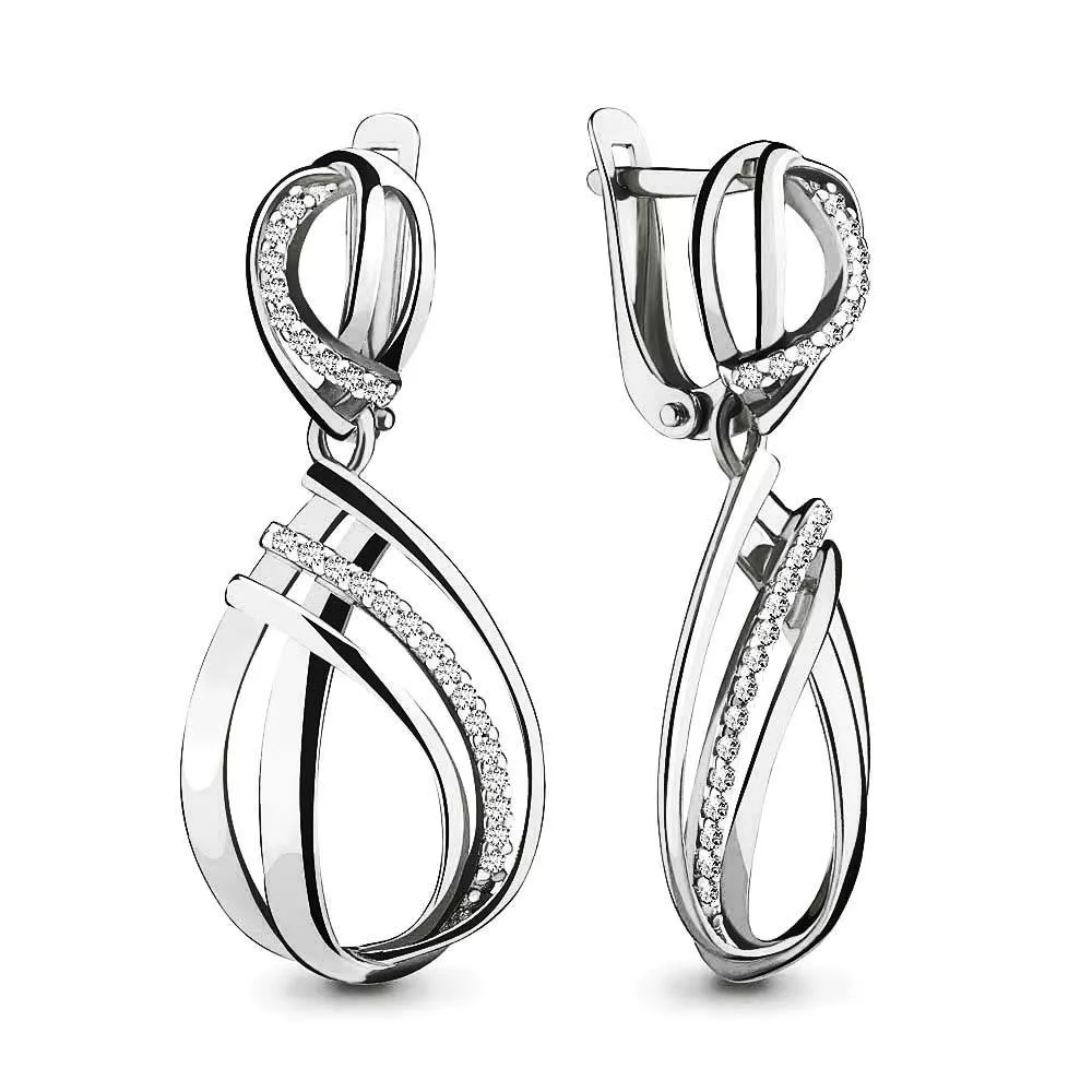 Серьги, серебро, артикул LV46170А