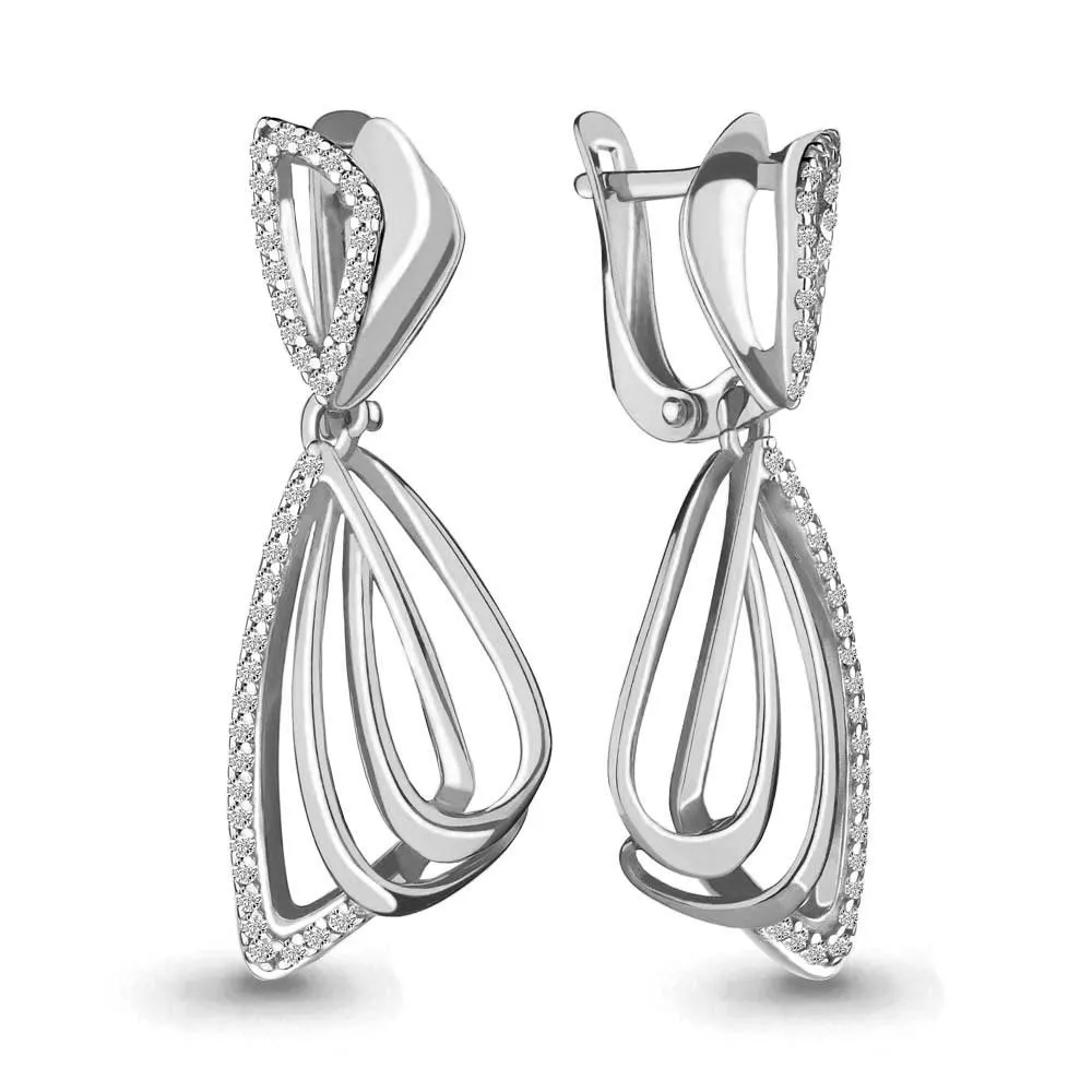 Серьги, артикул LV46168А, серебро