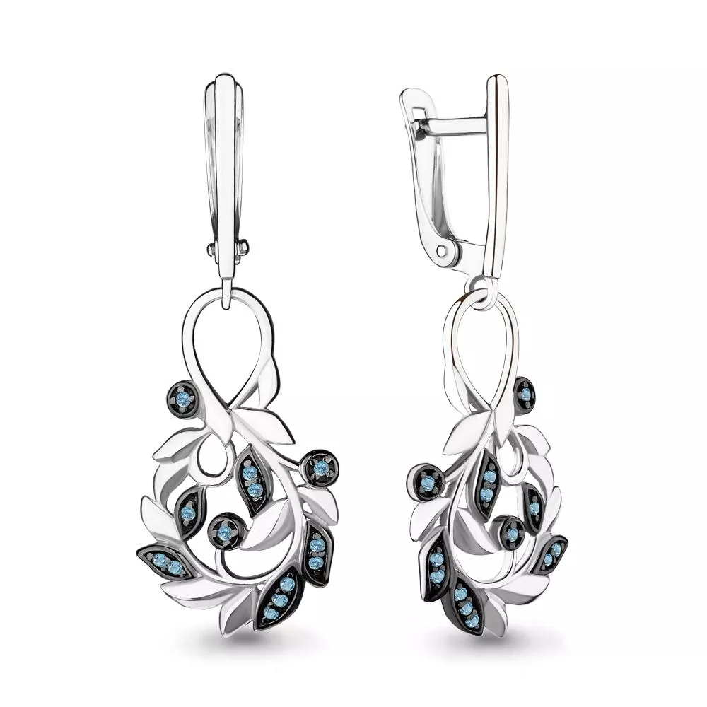 Серьги, серебро, артикул LV46165Б