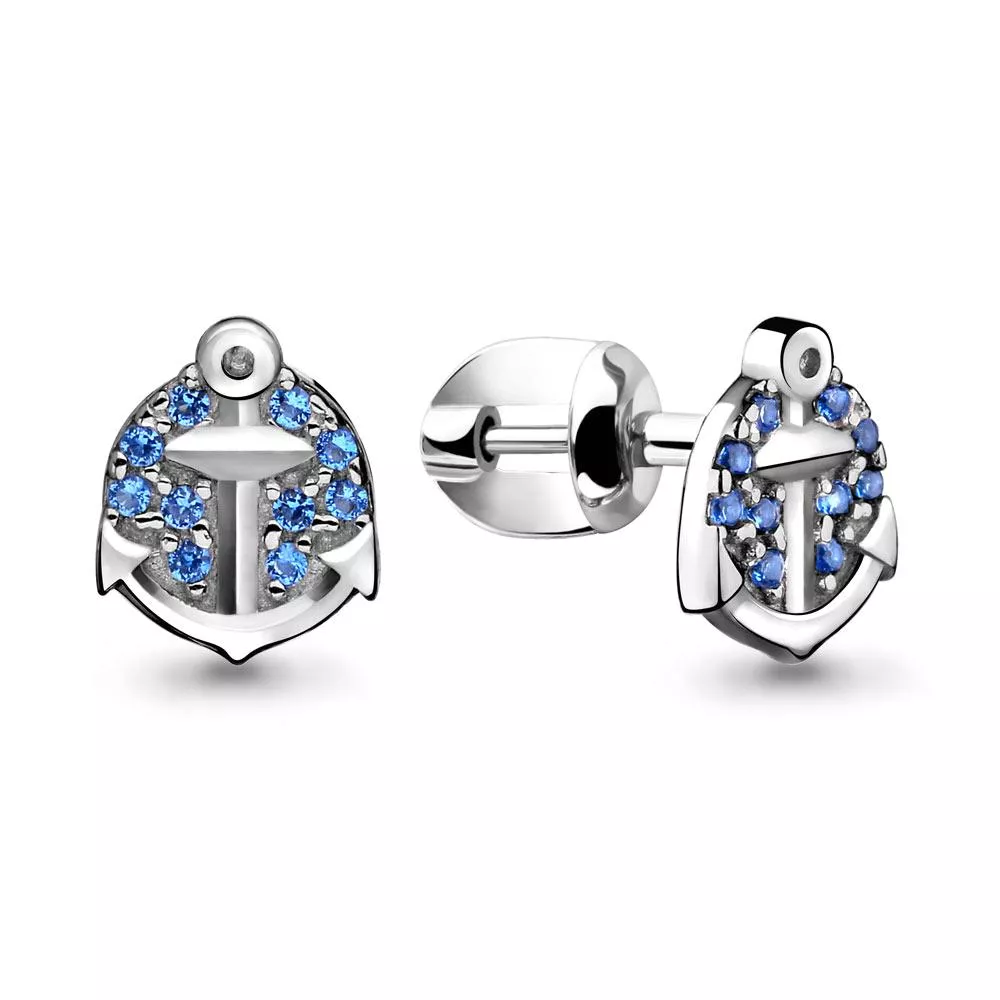 Серьги, серебро, артикул LV46149Б