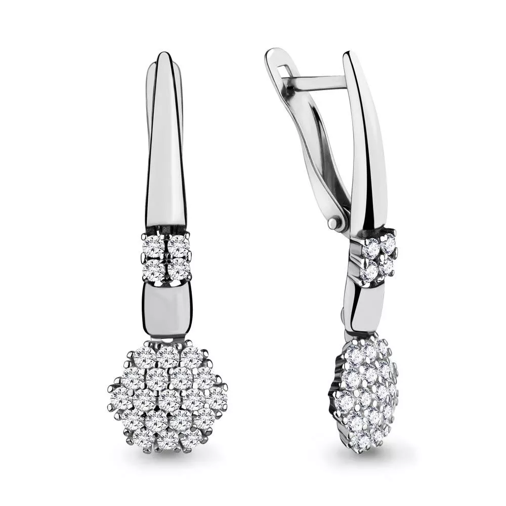 Серьги, серебро, артикул LV46140А