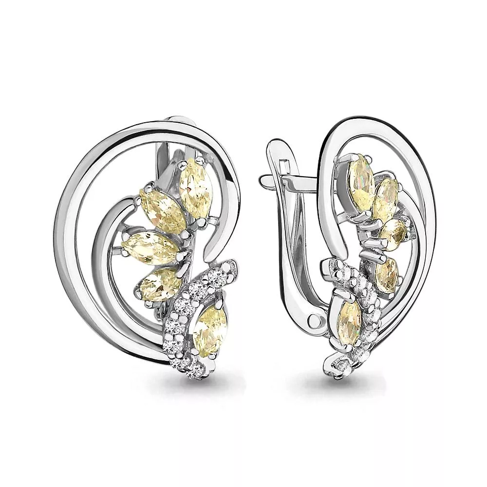 Серьги, серебро, артикул LV46100Е