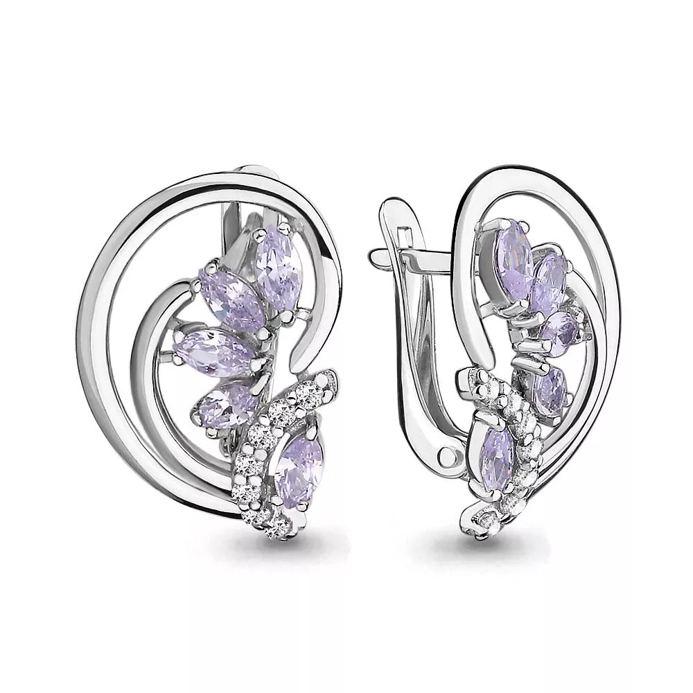 Серьги, артикул LV46100Д, серебро