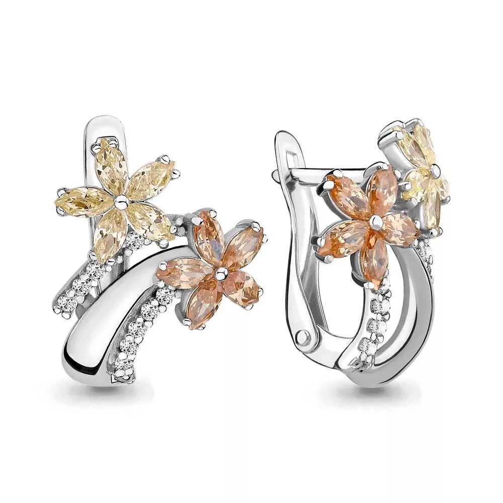 Серьги, серебро, артикул LV46099Е