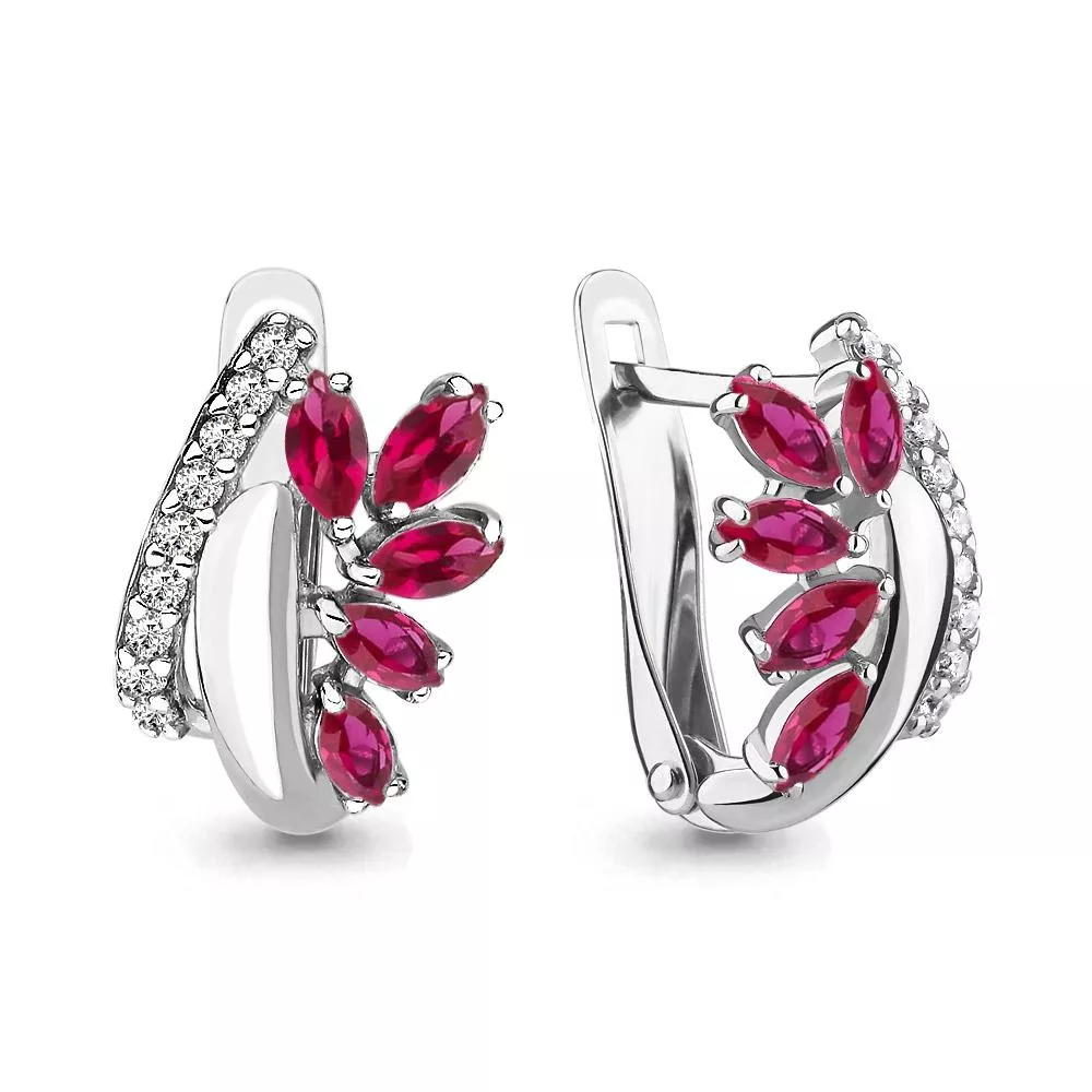 Серьги, серебро, артикул LV46086В