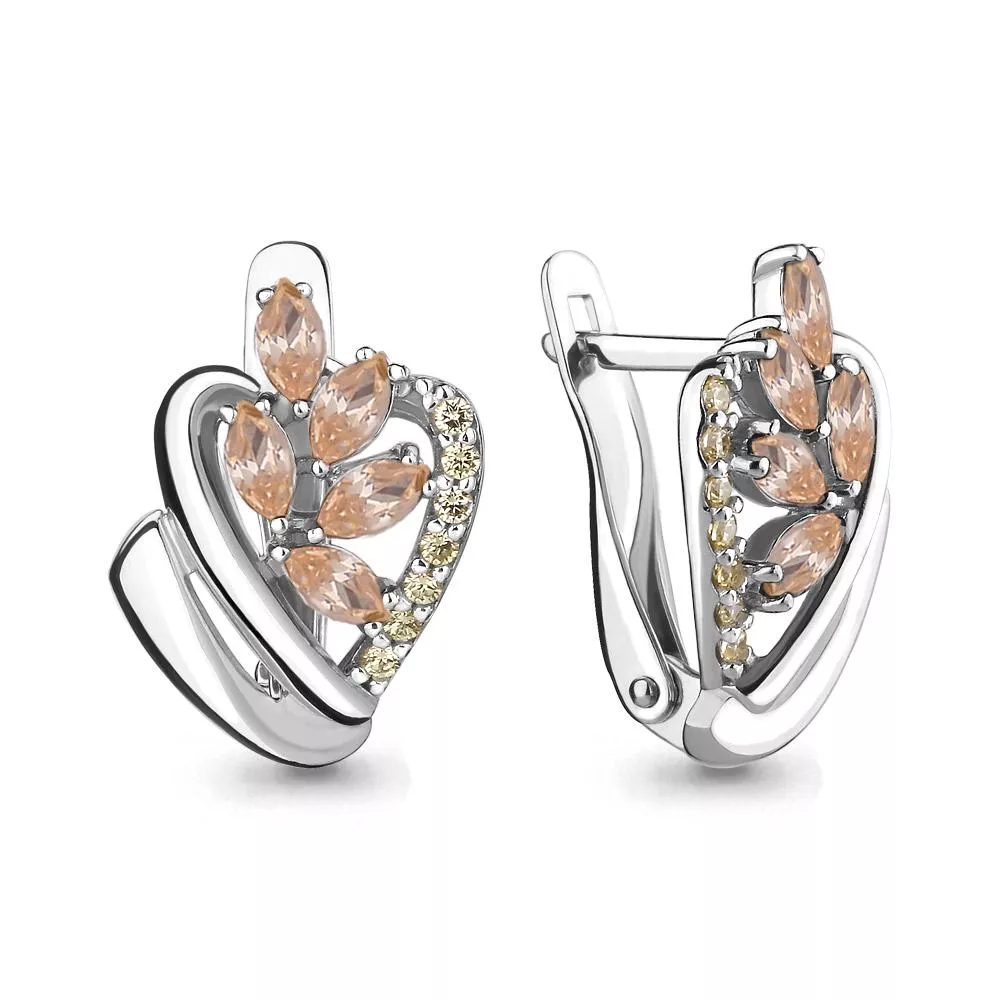 Серьги, серебро, артикул LV46084Е