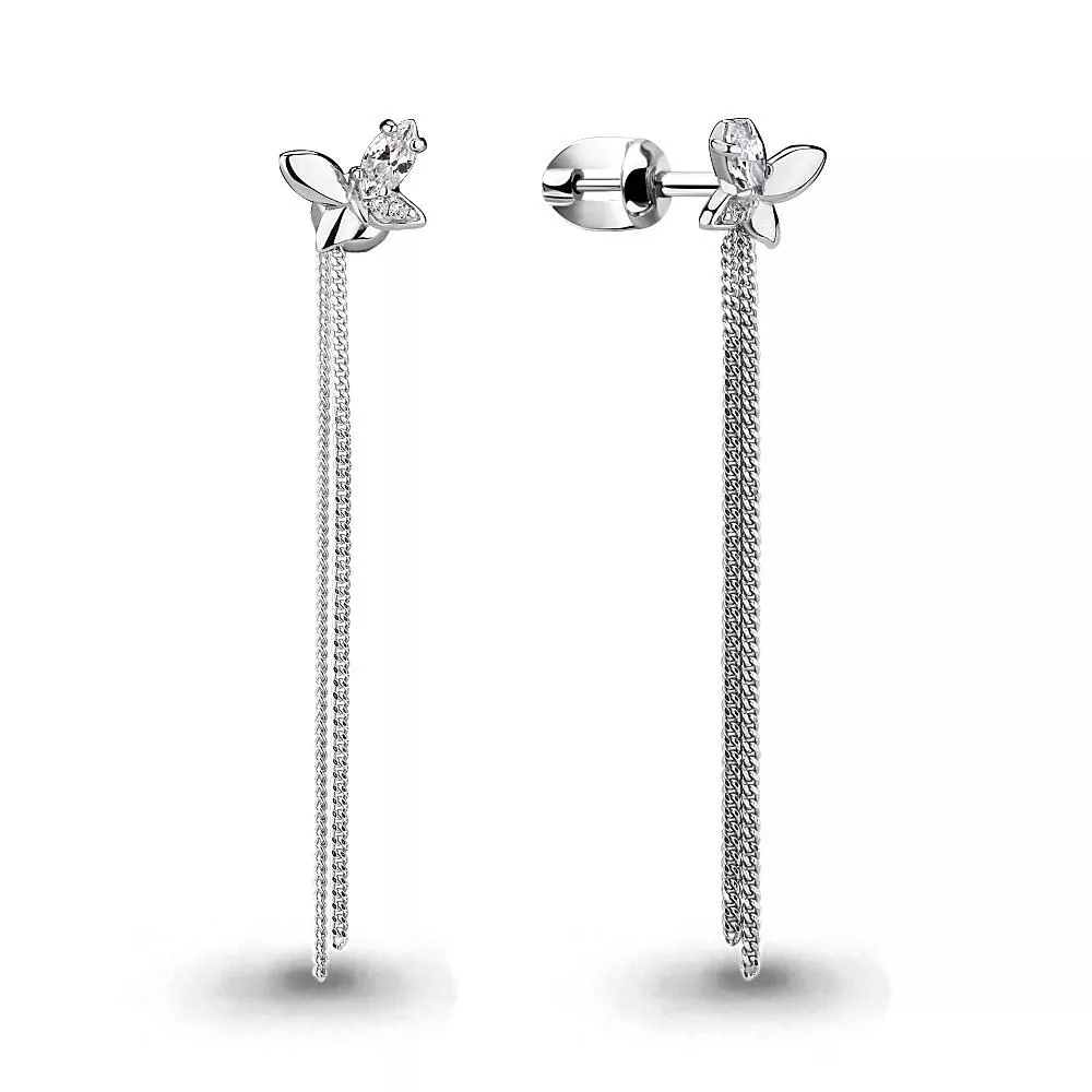 Серьги, серебро, артикул LV46062А