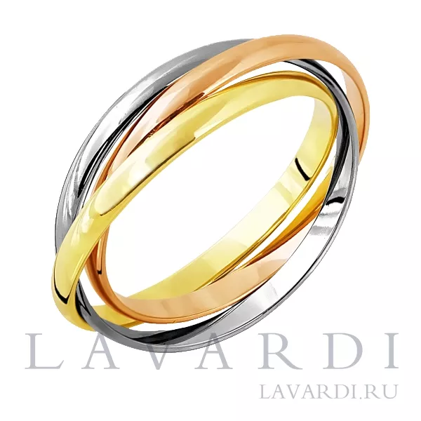 Тройное обручальное кольцо в стиле 