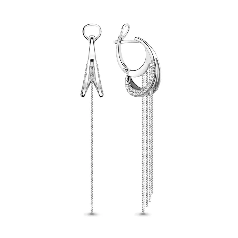 Серьги, артикул LV46057А, серебро