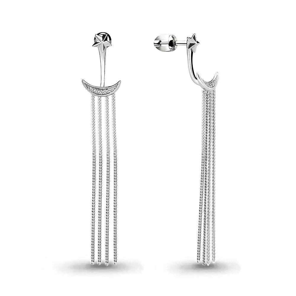 Серьги, артикул LV46053А, серебро