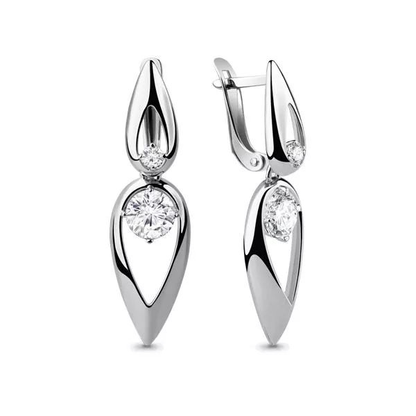 Серьги, серебро, артикул LV46045