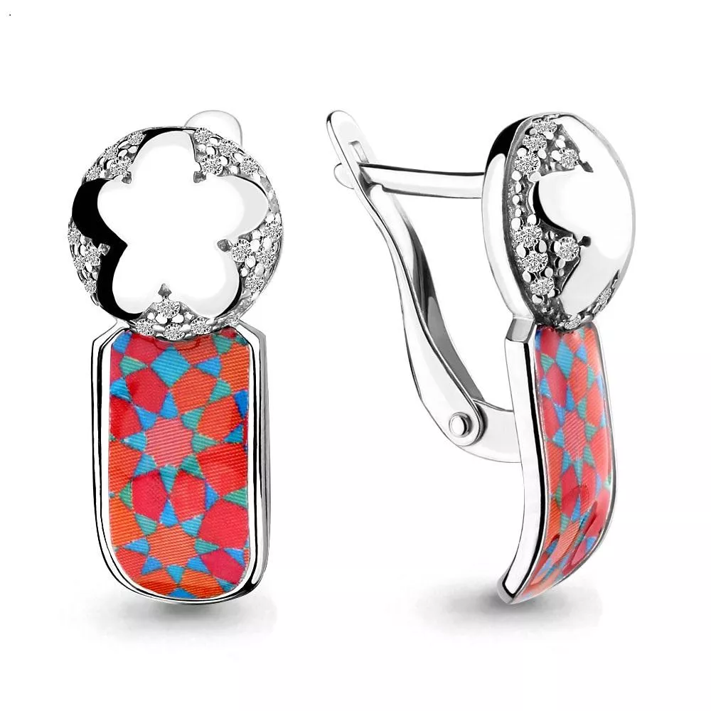 Серьги, серебро, артикул LV46035А