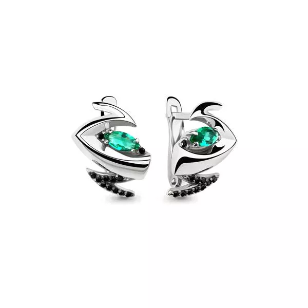 Серьги из серебра, артикул LV45980ГЧ