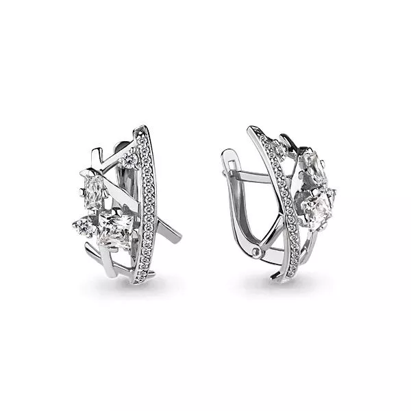 Серьги, серебро, артикул LV45927А