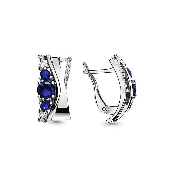 Серьги, серебро, артикул LV45906Б