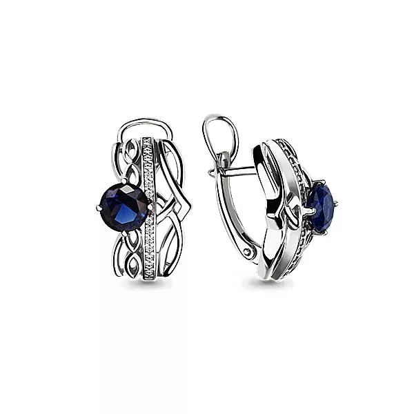 Серьги, артикул LV45905Б, серебро