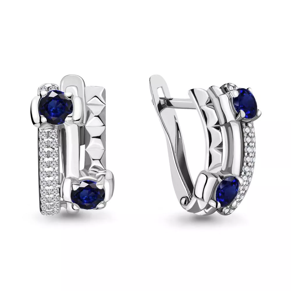 Серьги, серебро, артикул LV45890Б