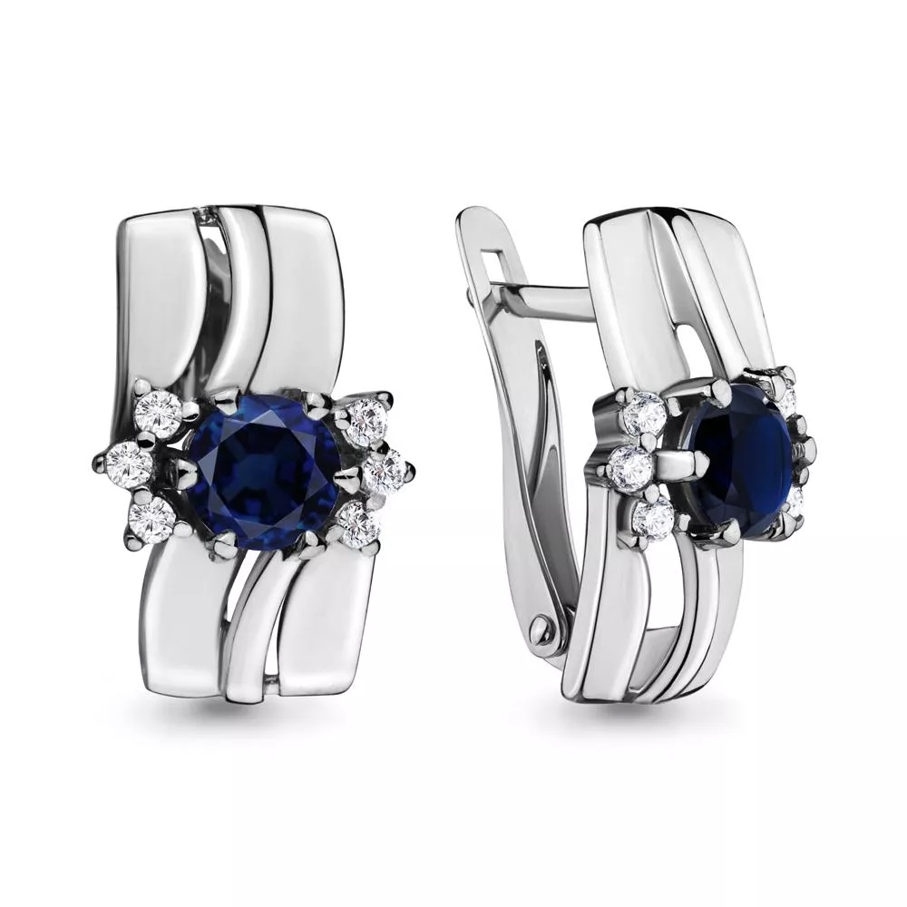 Серьги, серебро, артикул LV45887Б