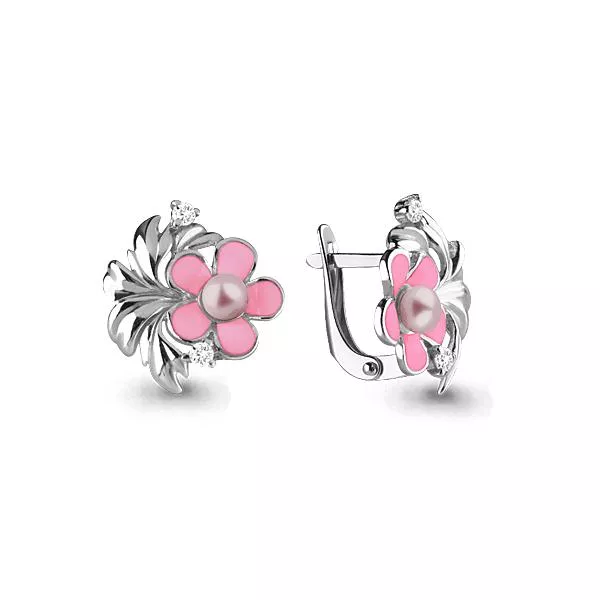 Серьги, серебро, артикул LV45830В