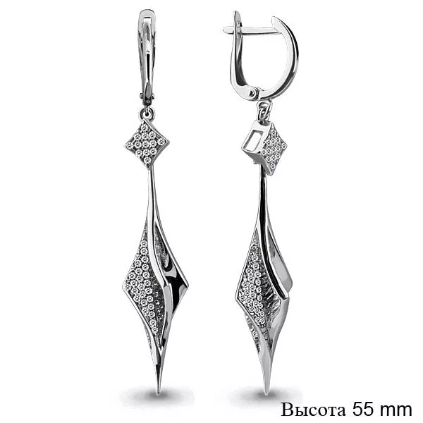 Серьги, серебро, артикул LV45780А