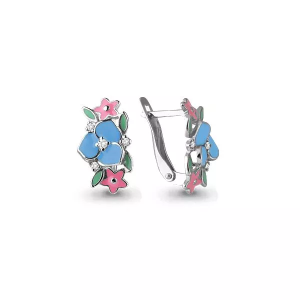 Серьги, серебро, артикул LV45736А