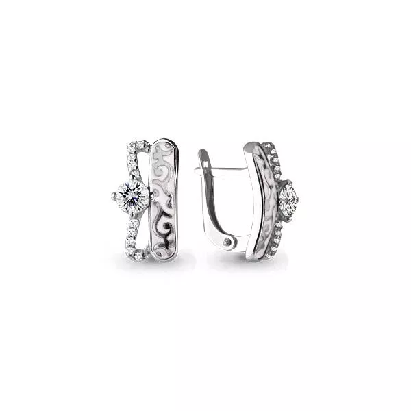 Серьги, серебро, артикул LV45724А