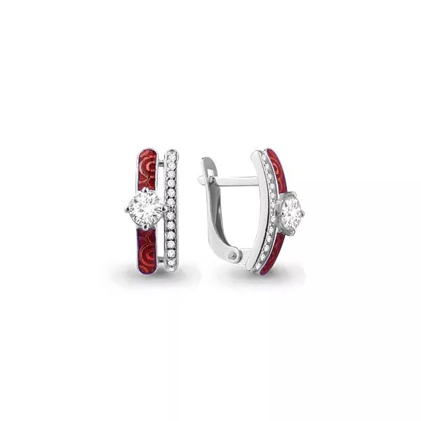 Серьги, серебро, артикул LV45720А