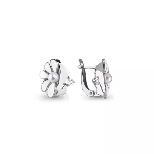 Серьги, артикул LV45686А, серебро